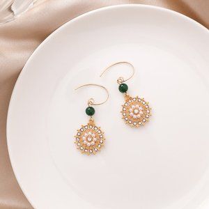 ✨NEW!✨Gold Flower Wheel Handmade Earrings!